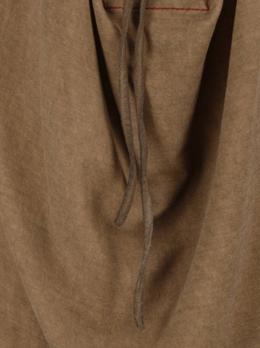 Uma Wang Brown Worn-Wash Fabric Maxi Dress