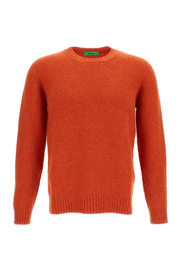 Drumohr Crewneck Raglan Sweater In Vibrant Jersey-Knit Wool