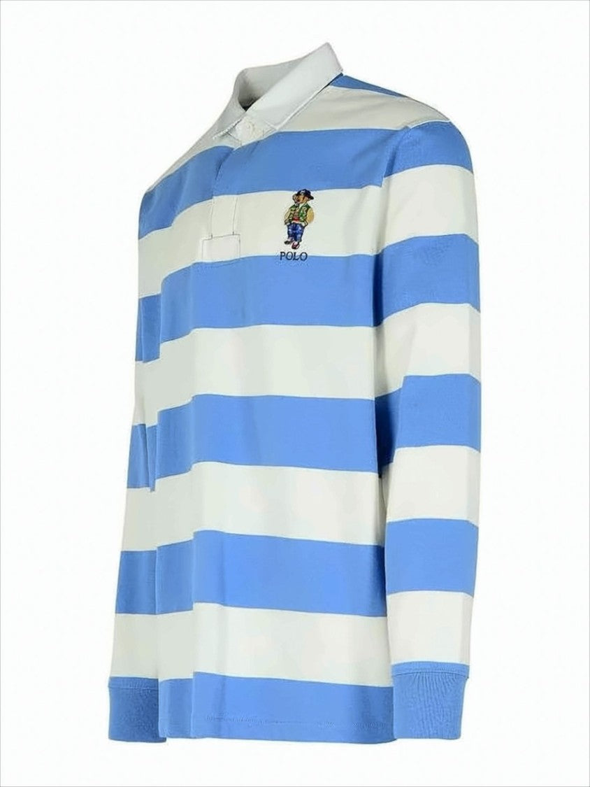 Polo Ralph Lauren Long-Sleeve Striped Polo Shirt With Classic Collar And Embroidered Logo