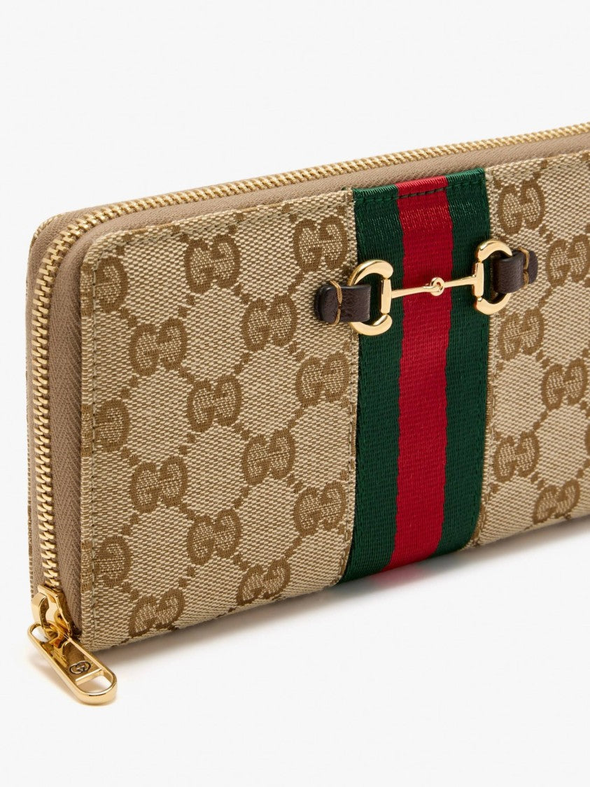 Gucci Beige Wwl Zip-Around Wallet