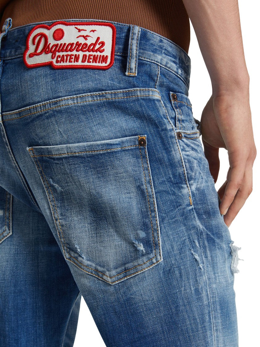 Dsquared2 Faded Blue Slim Fit Skater Jeans