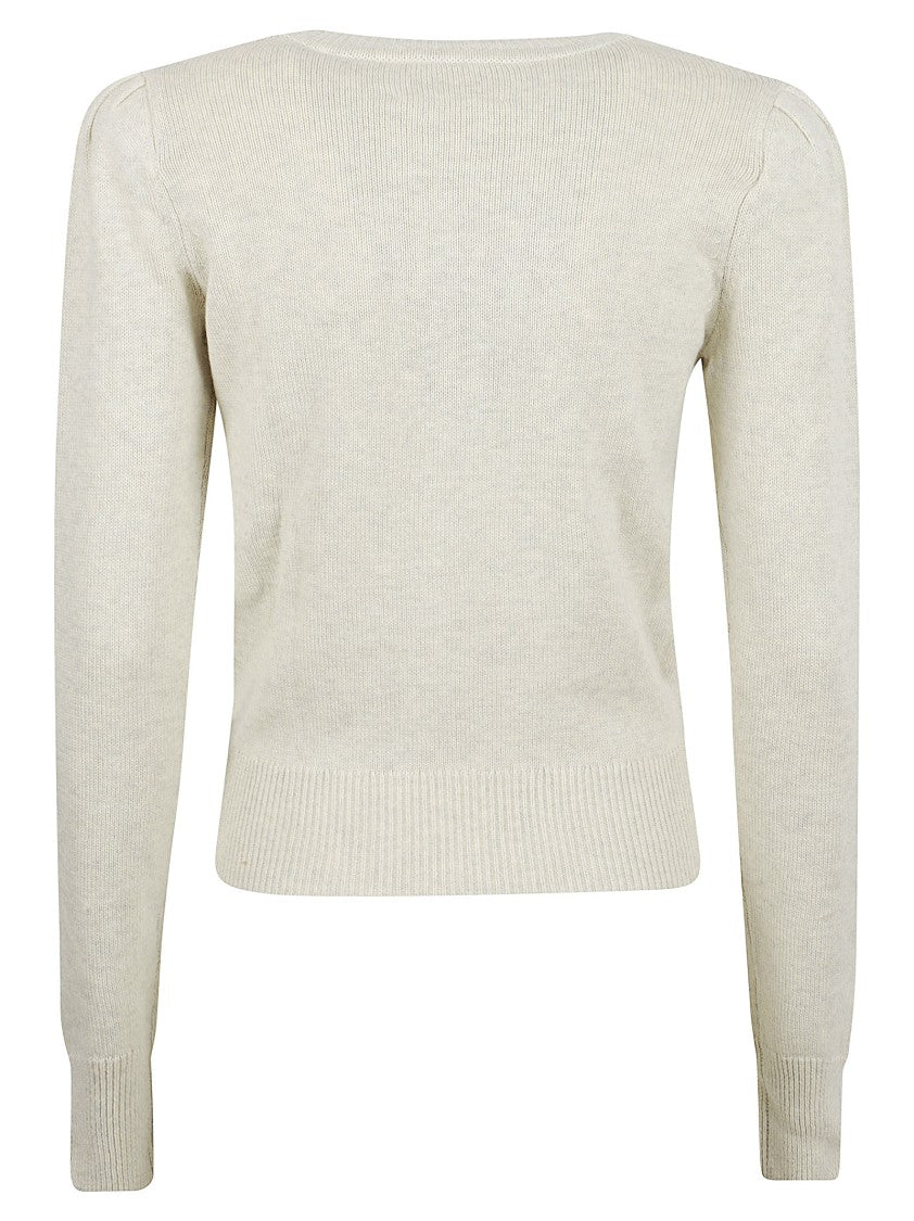 Isabel Marant Textured Knit Sweater With Tonal Logo Patch