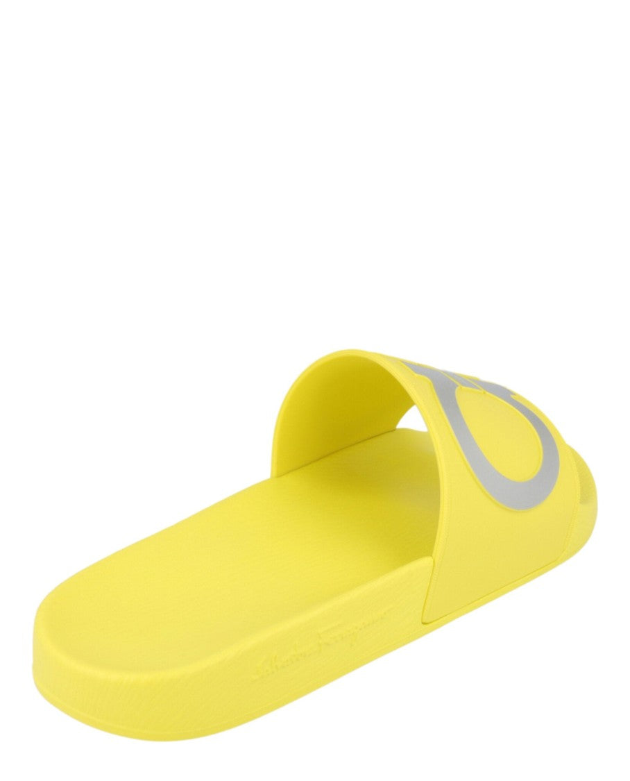 Ferragamo Groovy Dual Gancini Slides