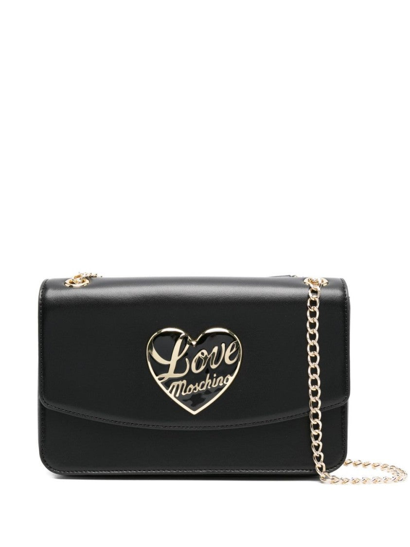 Love Moschino Rectangular Structured Shoulder Bag With Heart Emblem