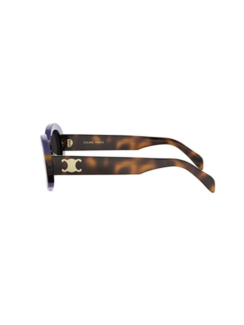 Celine Tortoiseshell Cl40194u Oval Metallic Sunglasses
