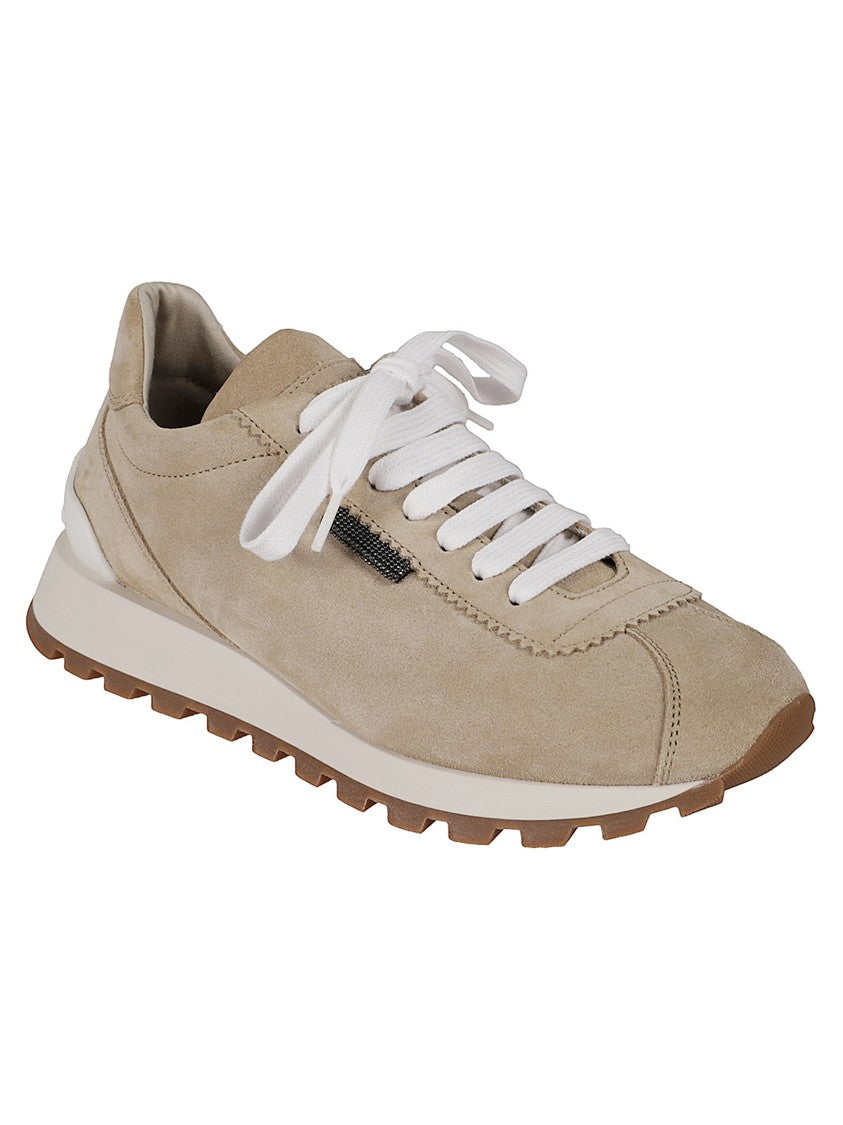 Brunello Cucinelli Dove Grey Suede Sneakers