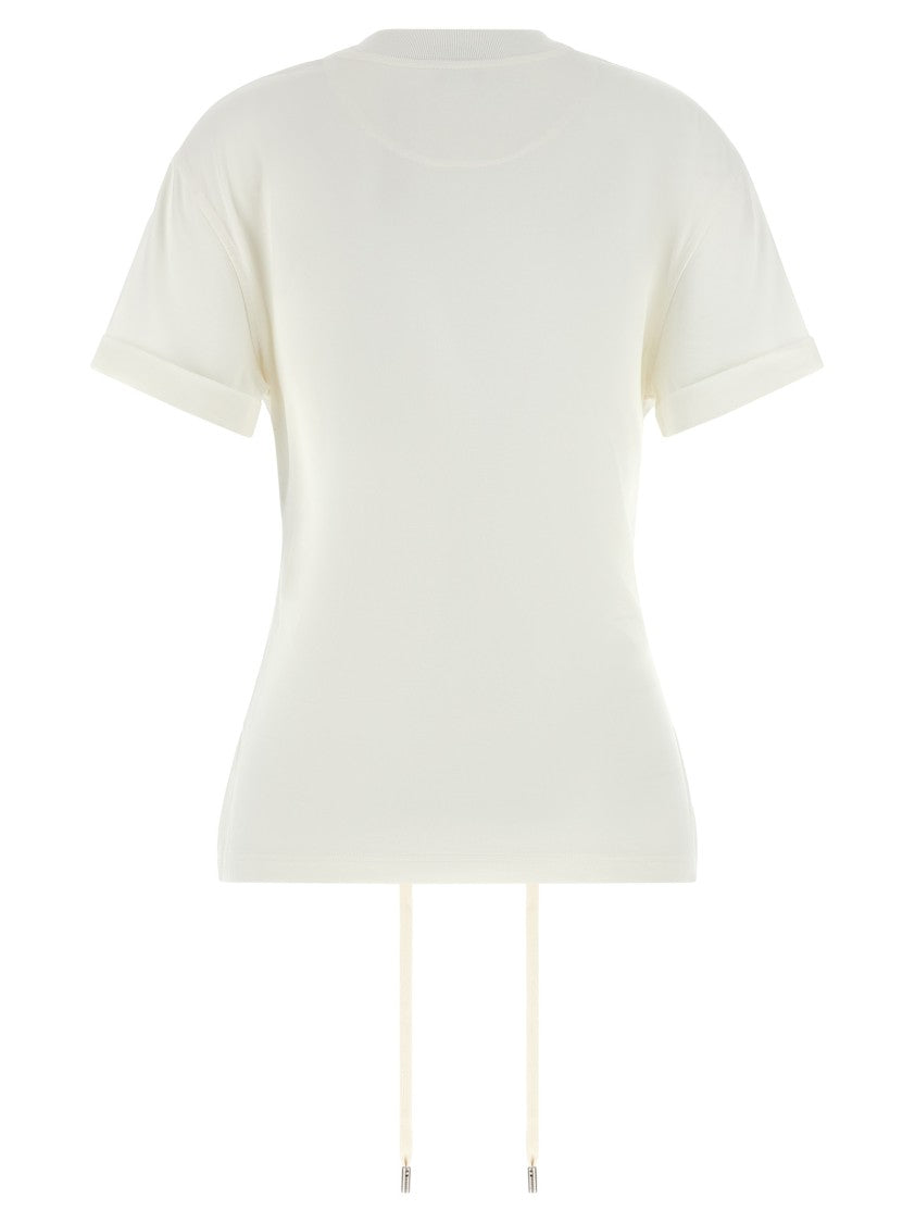 Mcqueen Corset-Style Cotton Jersey T-Shirt With Versatile Lacing