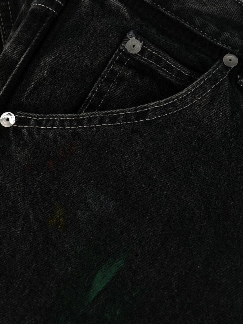 Maison Margiela Straight-Fit Black Jeans With Five-Pocket Design And Artistic Accents