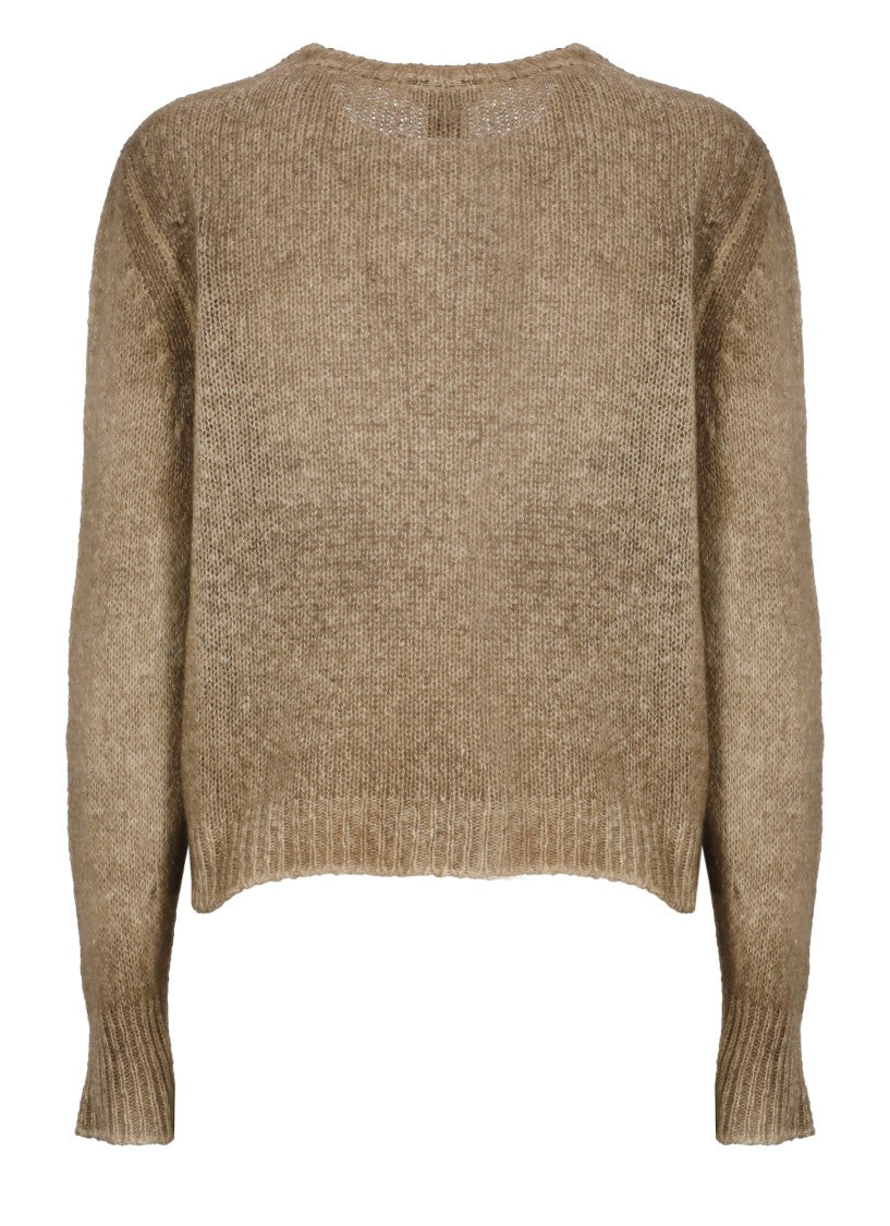 Avant Toi Brown Relaxed Fit Ribbed Edges Cashmere Sweater
