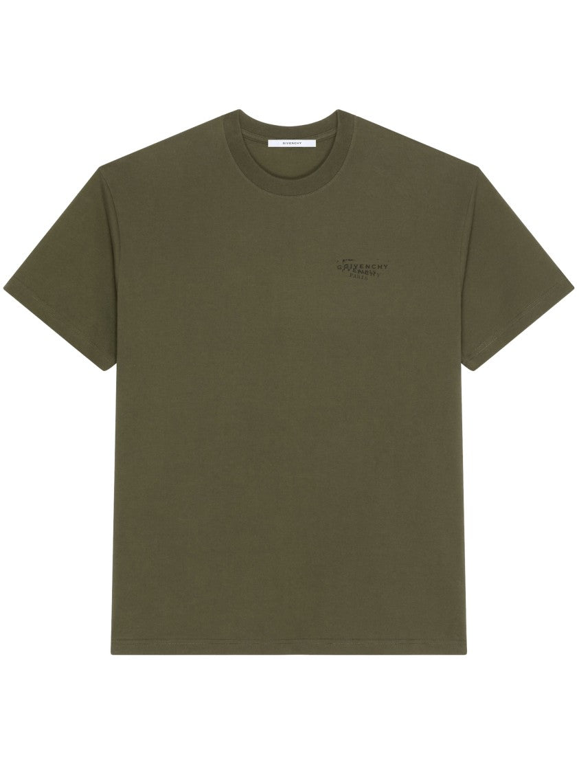 Givenchy Muted Olive Regular Fit Logo T-Shirt