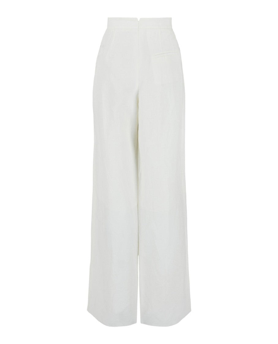 Ferragamo Wide-Leg Linen Pants