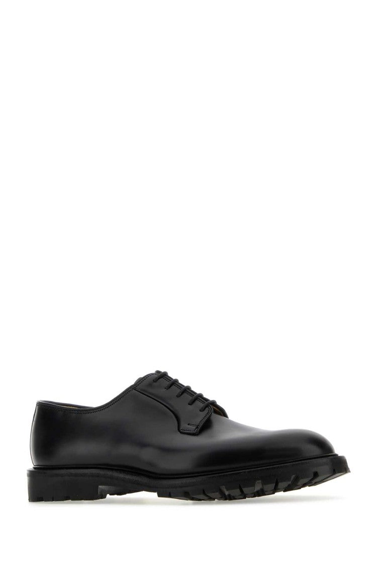 Crockett & Jones Black Leather Lanark 3 Lace-Up Shoes
