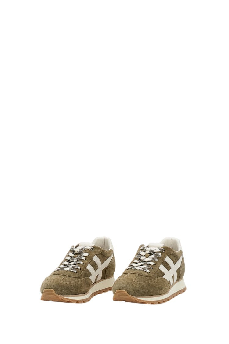 Hogan Low-Top Sneakers With Green Finish