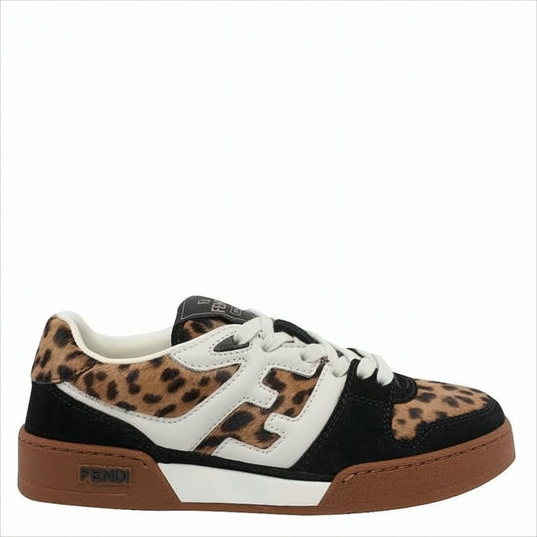 Fendi Low-Top Sneakers With Bold Leopard Print