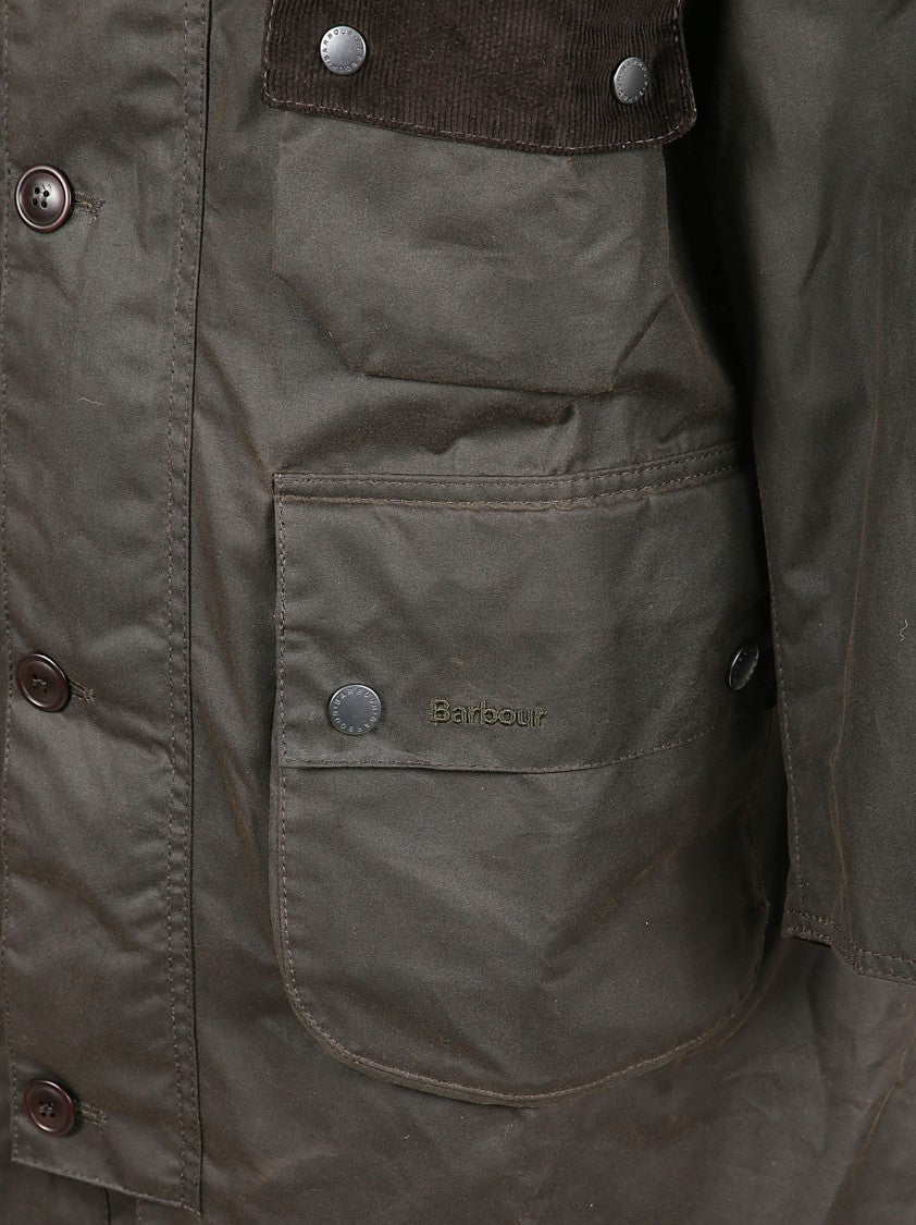 Barbour Solway Waxed Trench Coat With Fixed Hood
