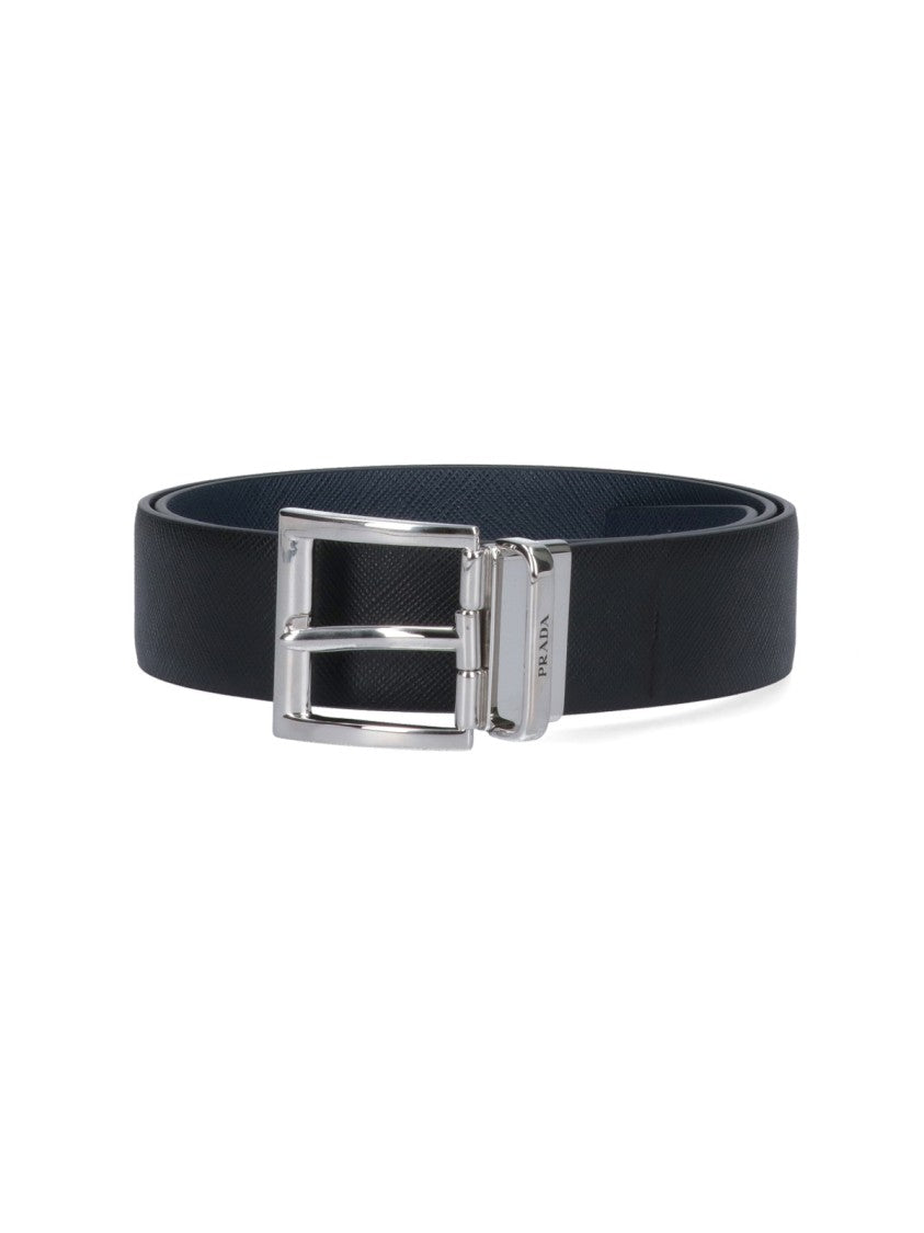 Prada Reversible Belt – Black/Blue
