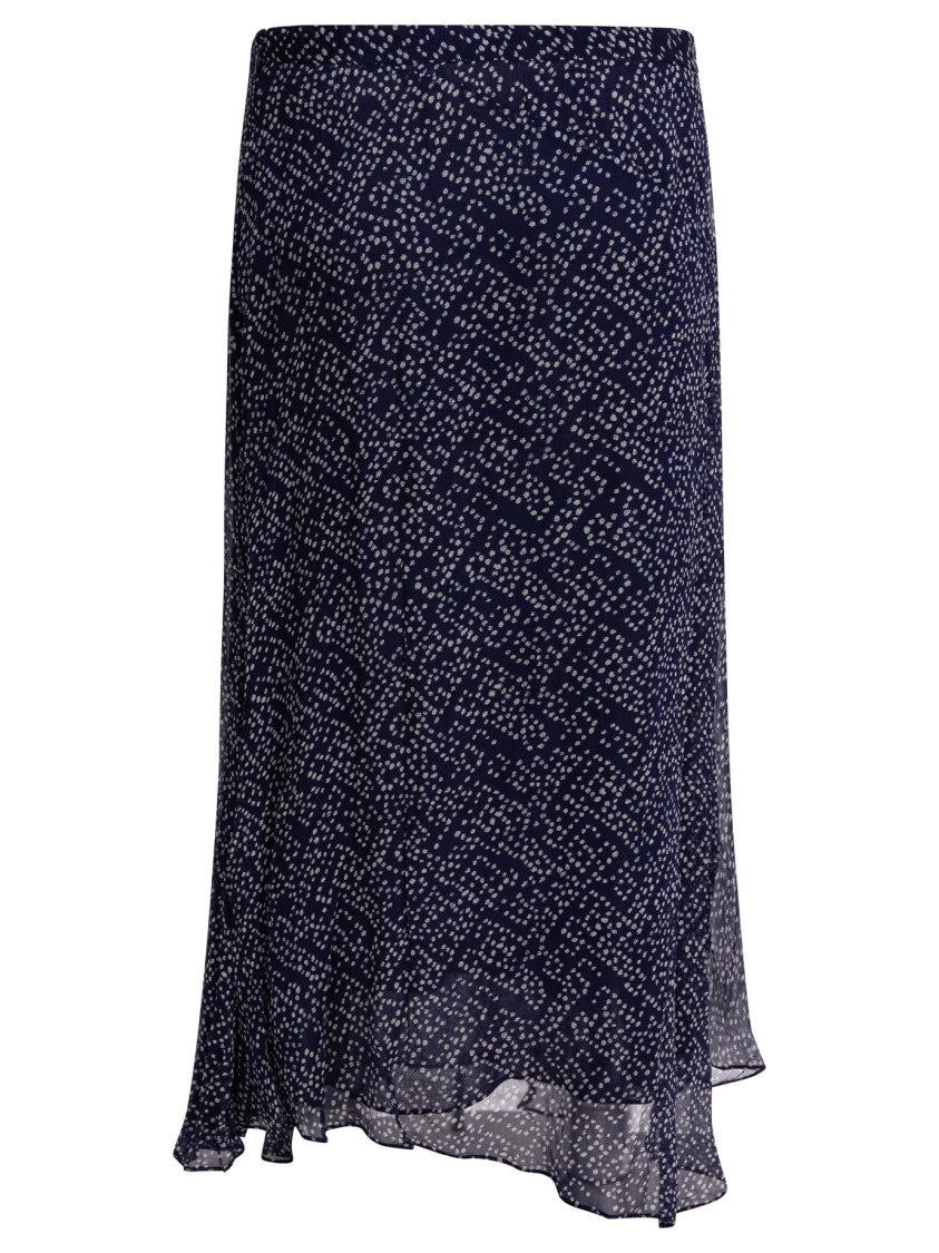 Isabel Marant Étoile Blue Viscose Skirt With Ruffle Detail