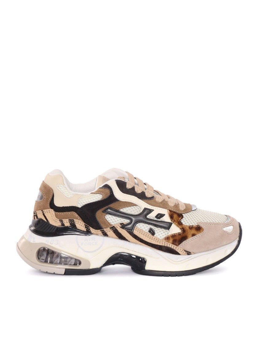 Premiata Contemporary Chunky Sneakers With Mixed Materials
