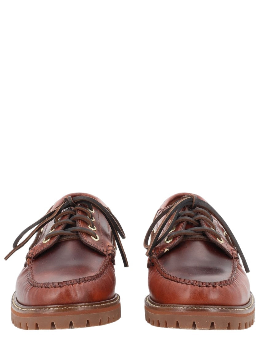 G.H. Bass Brown Moccasin-Style Leather Loafers