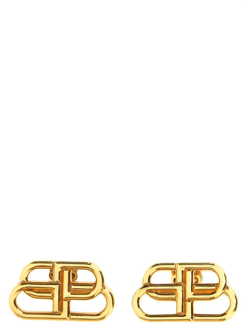 Balenciaga Interlocking Gold Finish Earrings