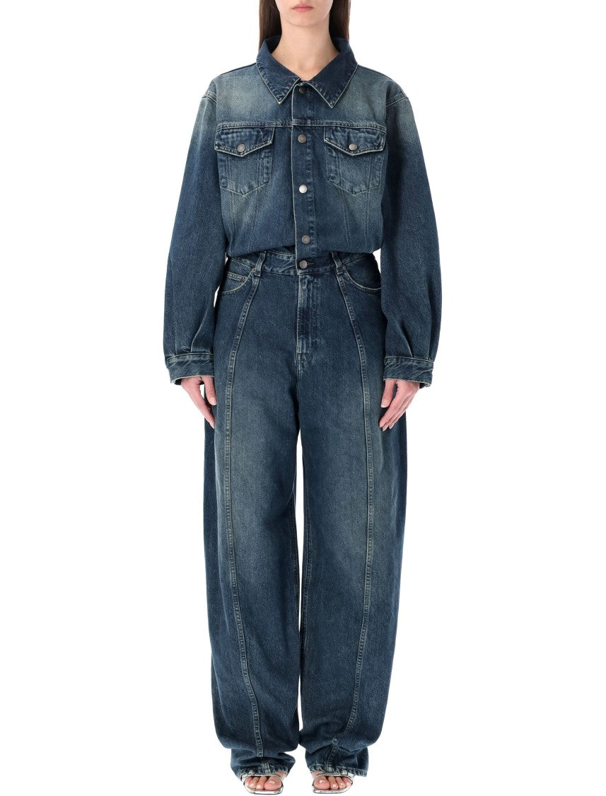 Haikure Amber Dark-Wash Denim Jumpsuit