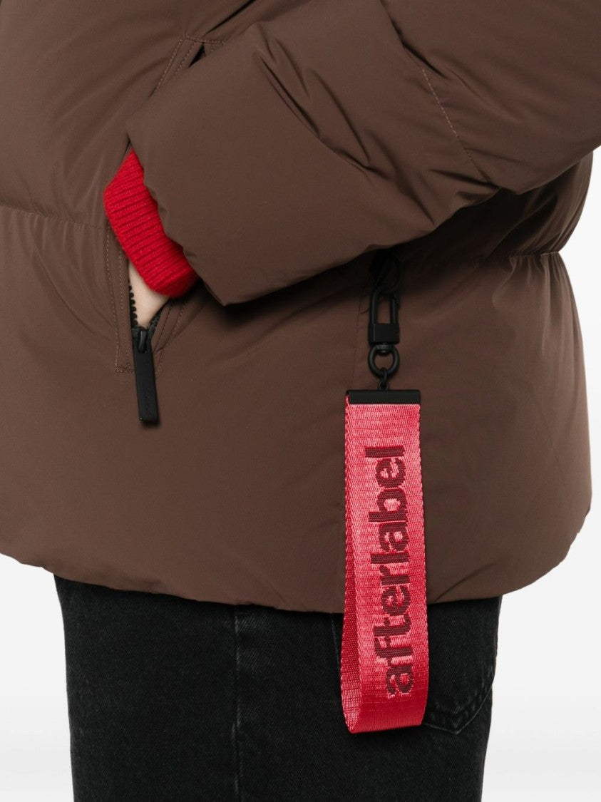 After Label Brown Padded Silhouette Jackets