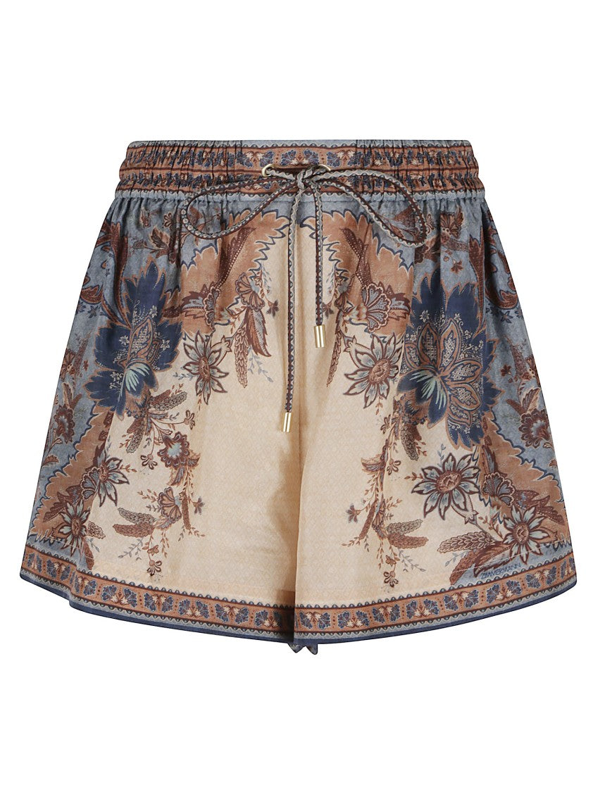 Zimmermann Silk Floral Pattern Bermudas