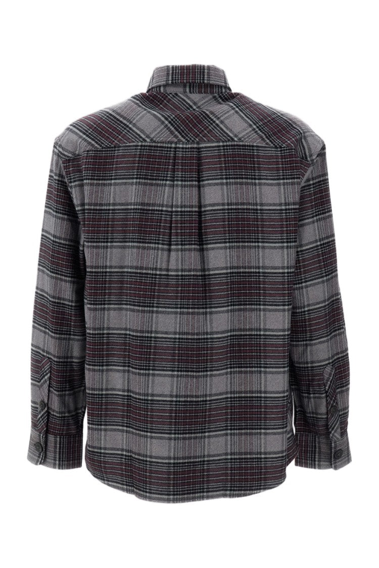 Drôle De Monsieur Grey Multicolor Boxy Check Flannel Shirt