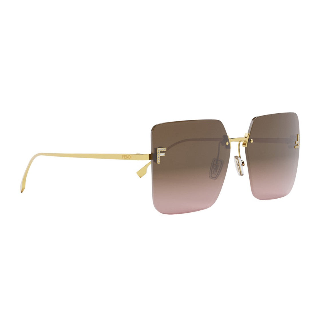 Fendi Fendi First Crystal Sunglasses With Bold Square Lenses