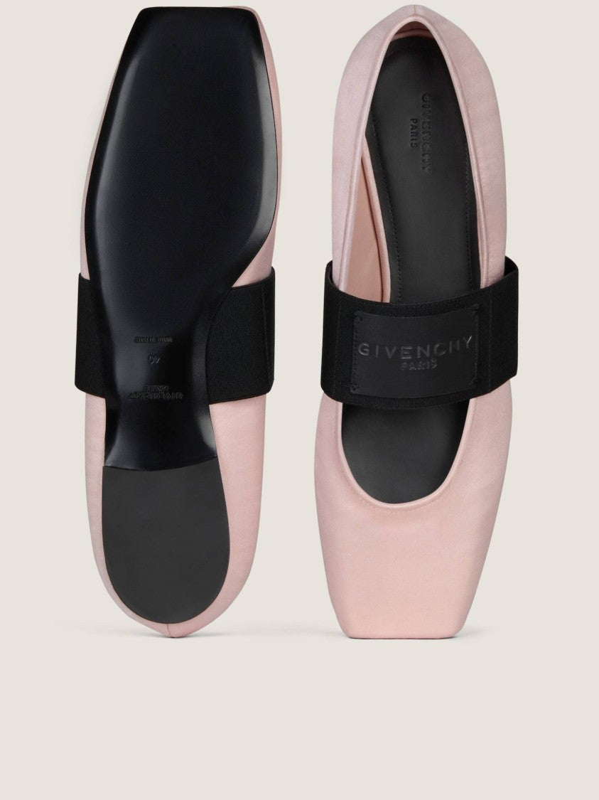 Givenchy Sliced Square Pointed Pink Ballerina Flats