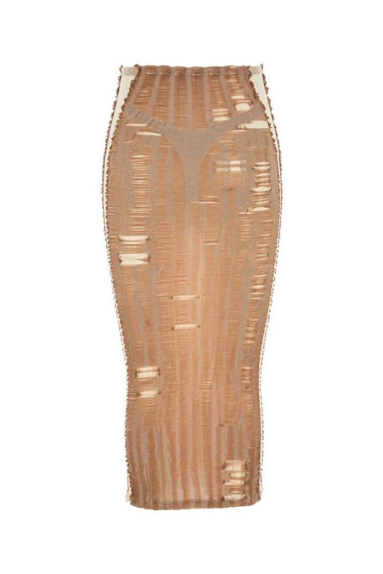 Diesel Camel Cotton Blend M-Calina Skirt