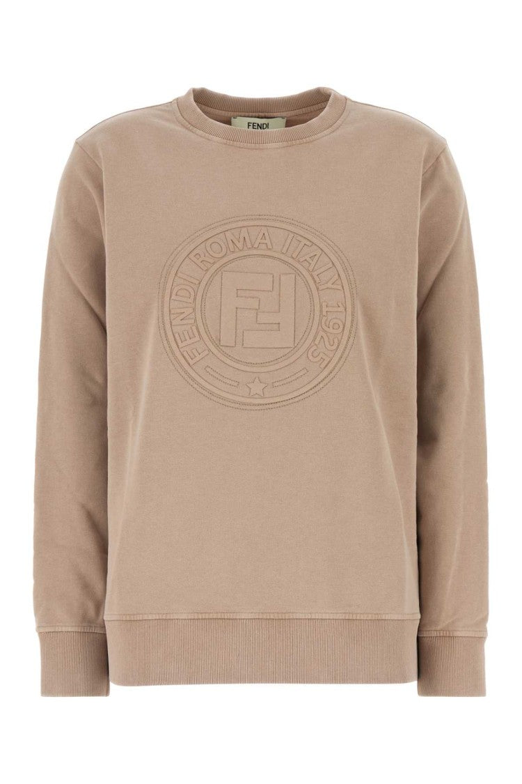 Fendi Cappuccino Cotton Oversize Sweatshirt