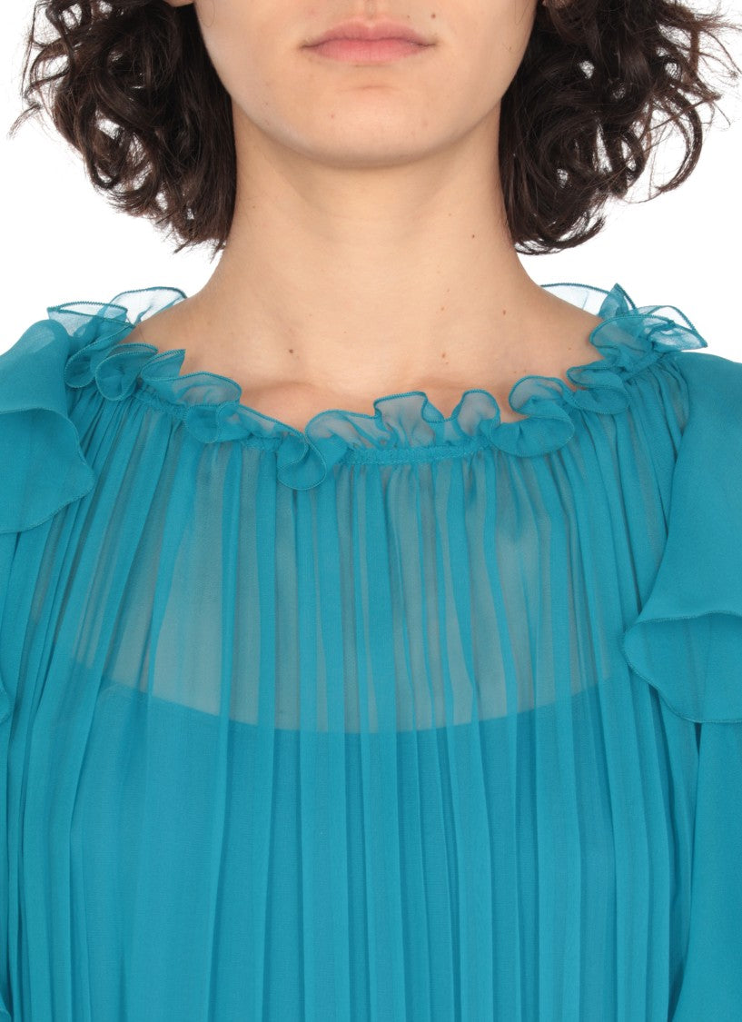 Alberta Ferretti Blue Tulle Dress