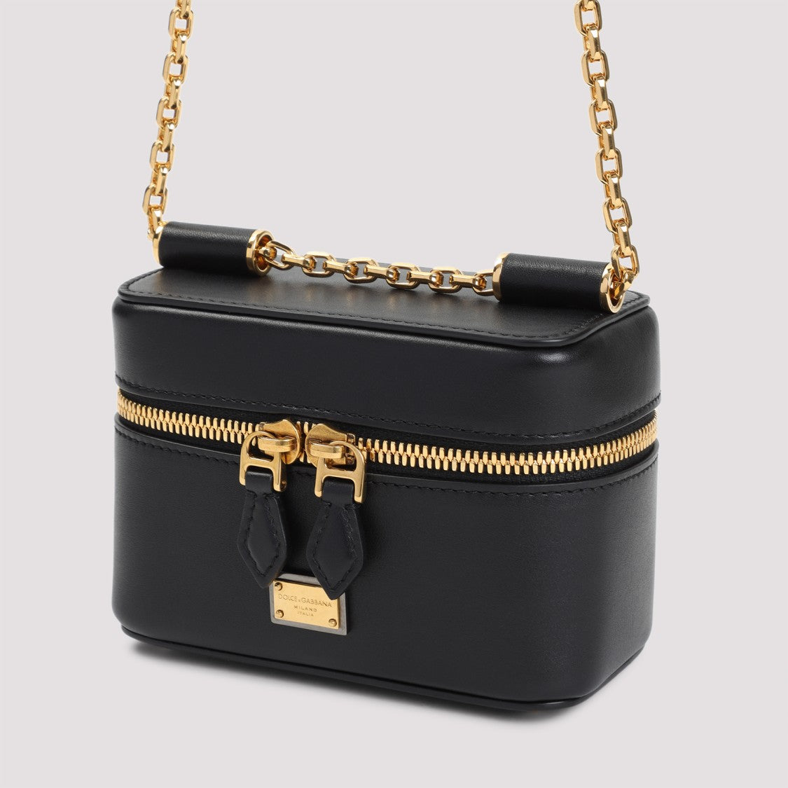 Dolce & Gabbana Black Calf Leather Shoulder Bag