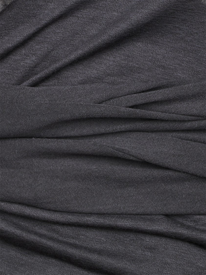 Soeur Semi-Sheer Long-Sleeved Top With Wrap Detail