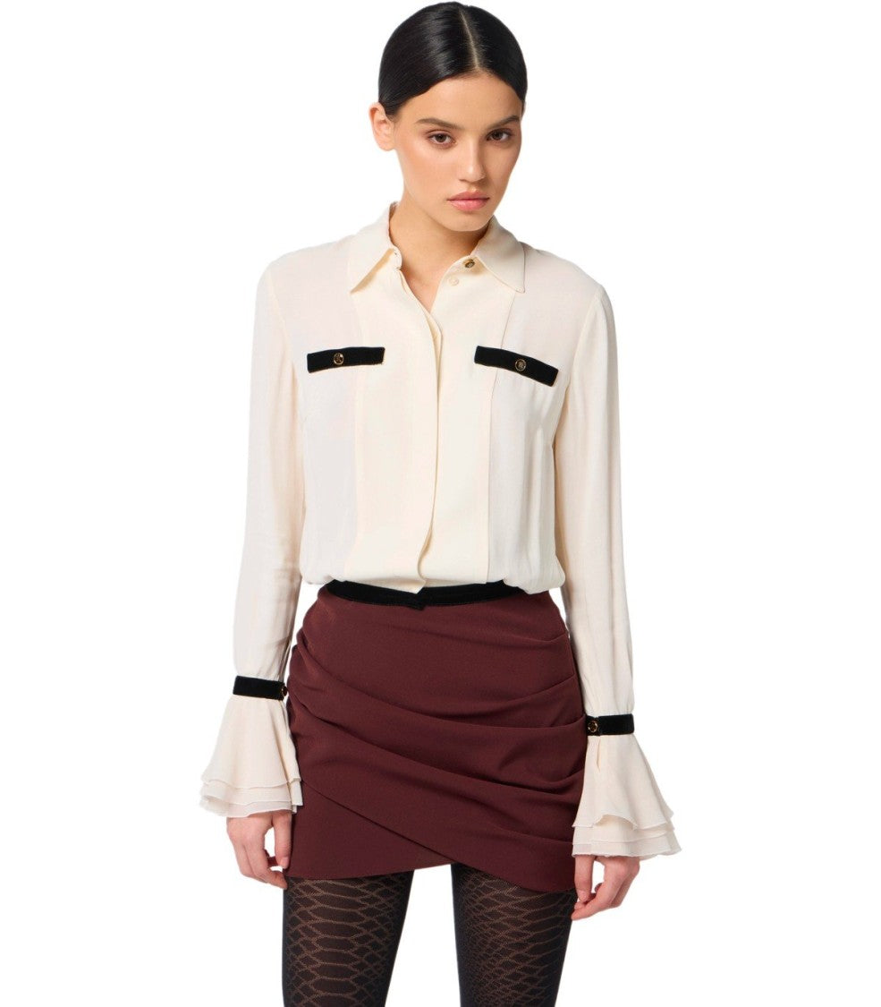 Elisabetta Franchi Milk Cropped Shirt