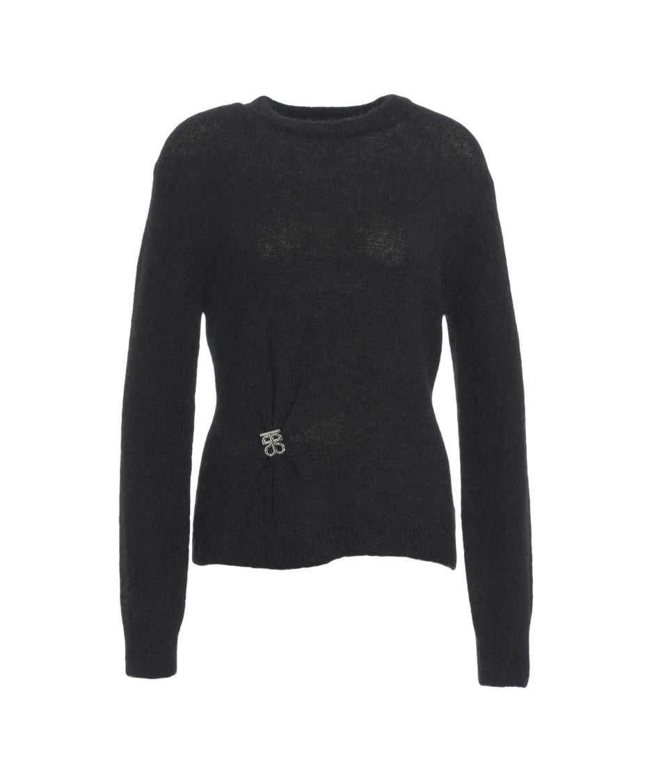 Second Female Knit Sweater With Iconic Silver Logo Detail