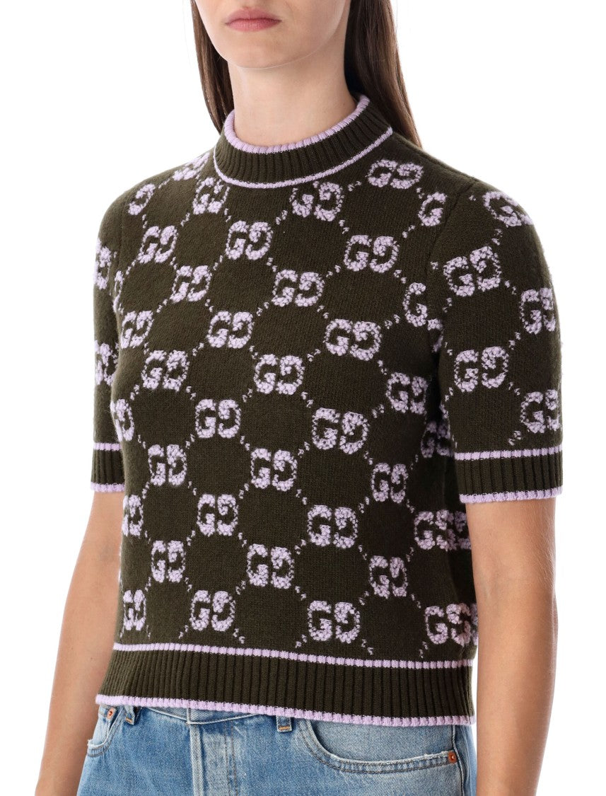 Gucci Gg Wool Bouclé Jacquard Top