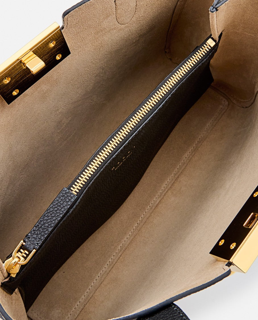 Marni Black Handbag With Gold-Tone Clasp