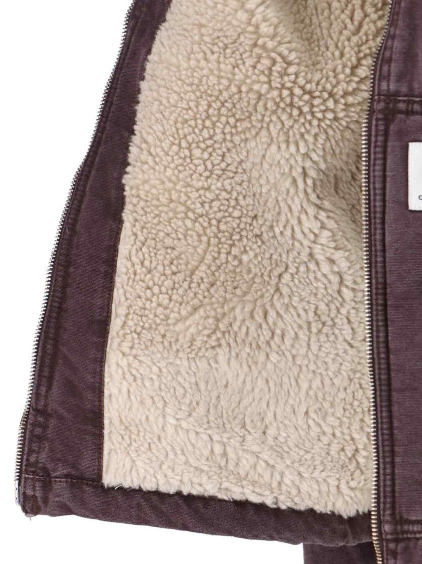 Carhartt Wip Purple Mitch Double-Zip Lambskin Lining Jacket