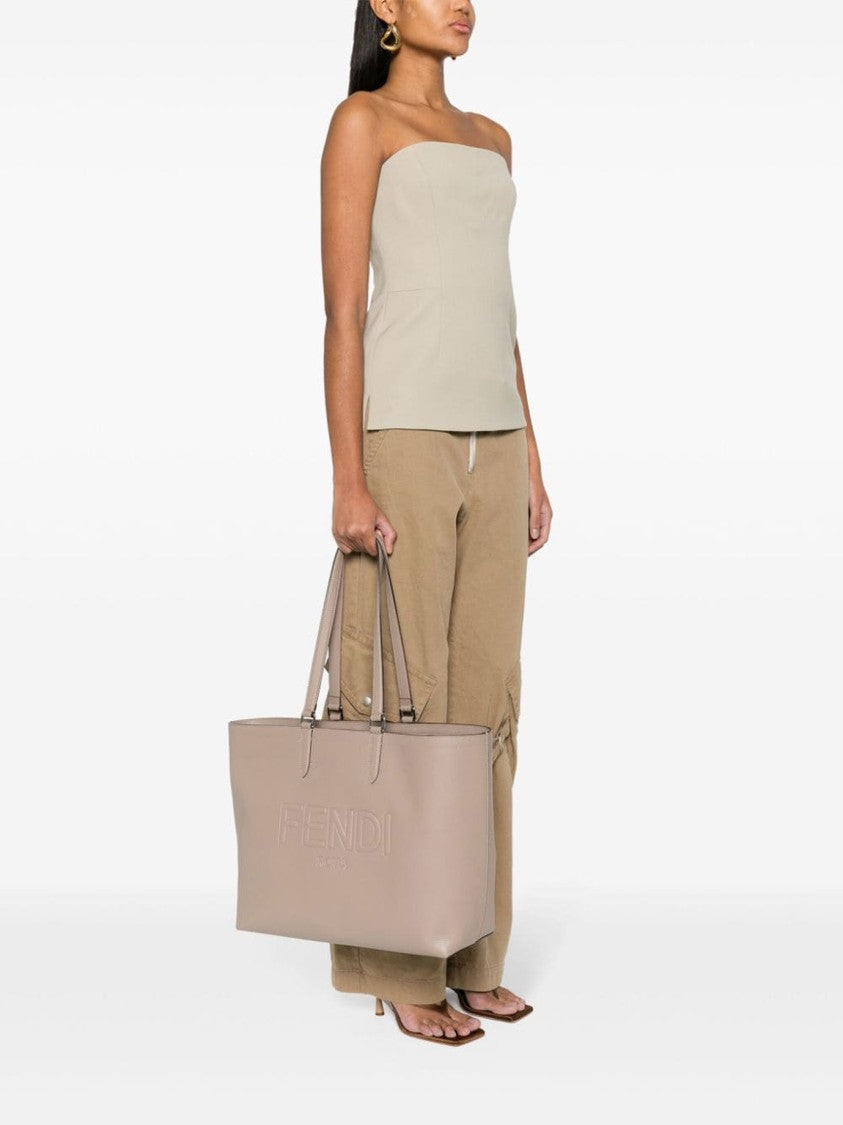 Fendi Beige Calf Leather Shoulder Bag