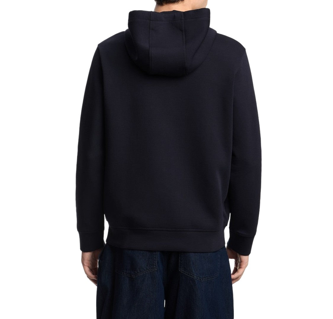 Emporio Armani Drawstring Hooded Zip-Up Sweatshirt With Embroidered Logo