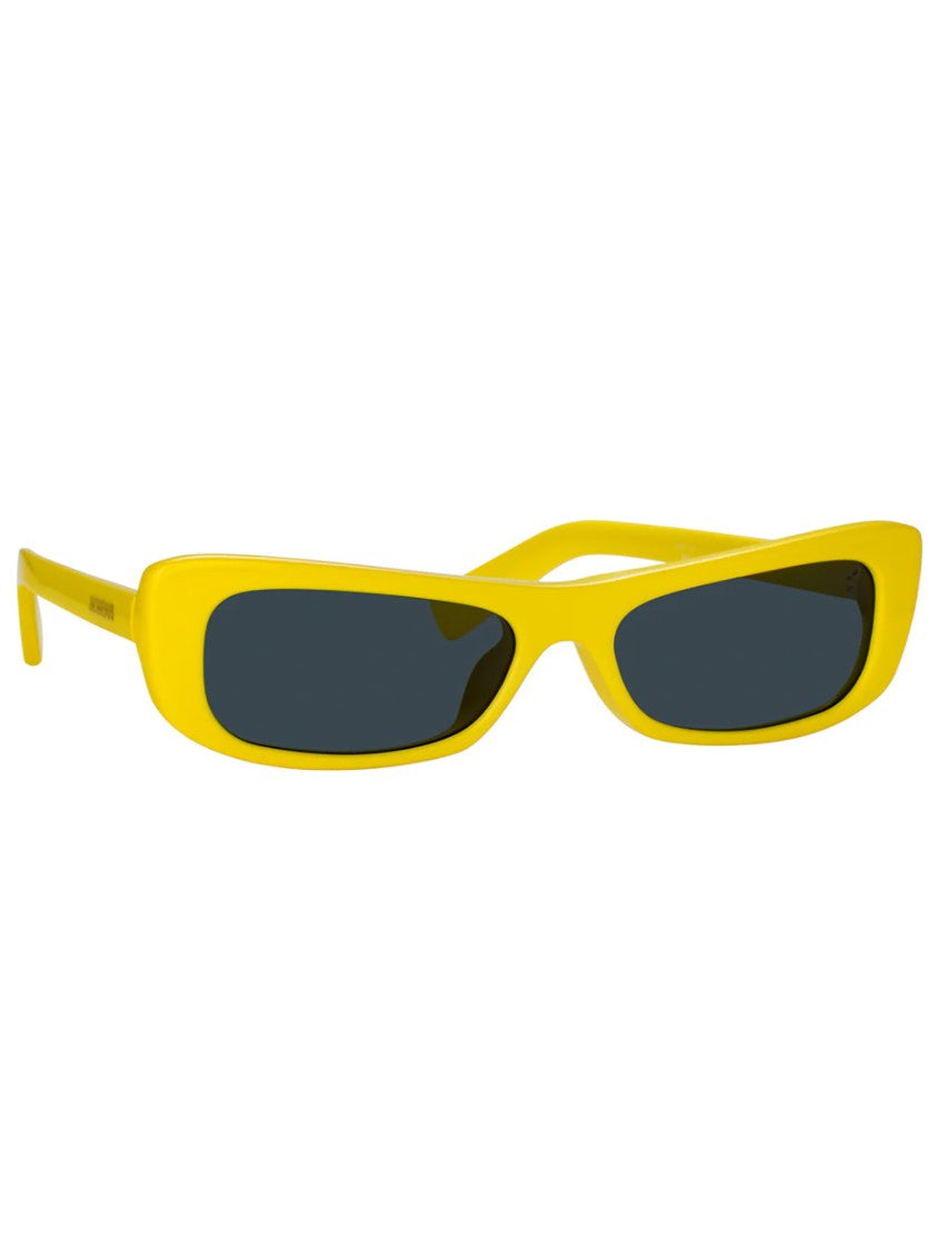 Jacquemus Angular Yellow Acetate Optical Frames With Bold Design