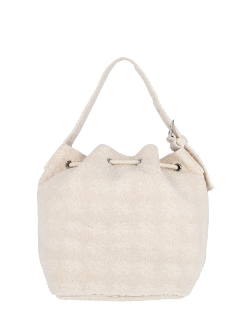 Tory Burch T Monogram Bucket Bag – White