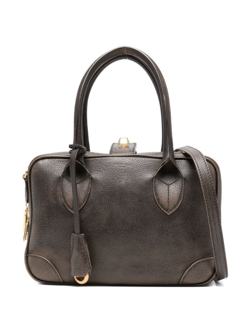 Golden Goose Structured Rectangular Shoulder Bag With Gold-Tone Hardware