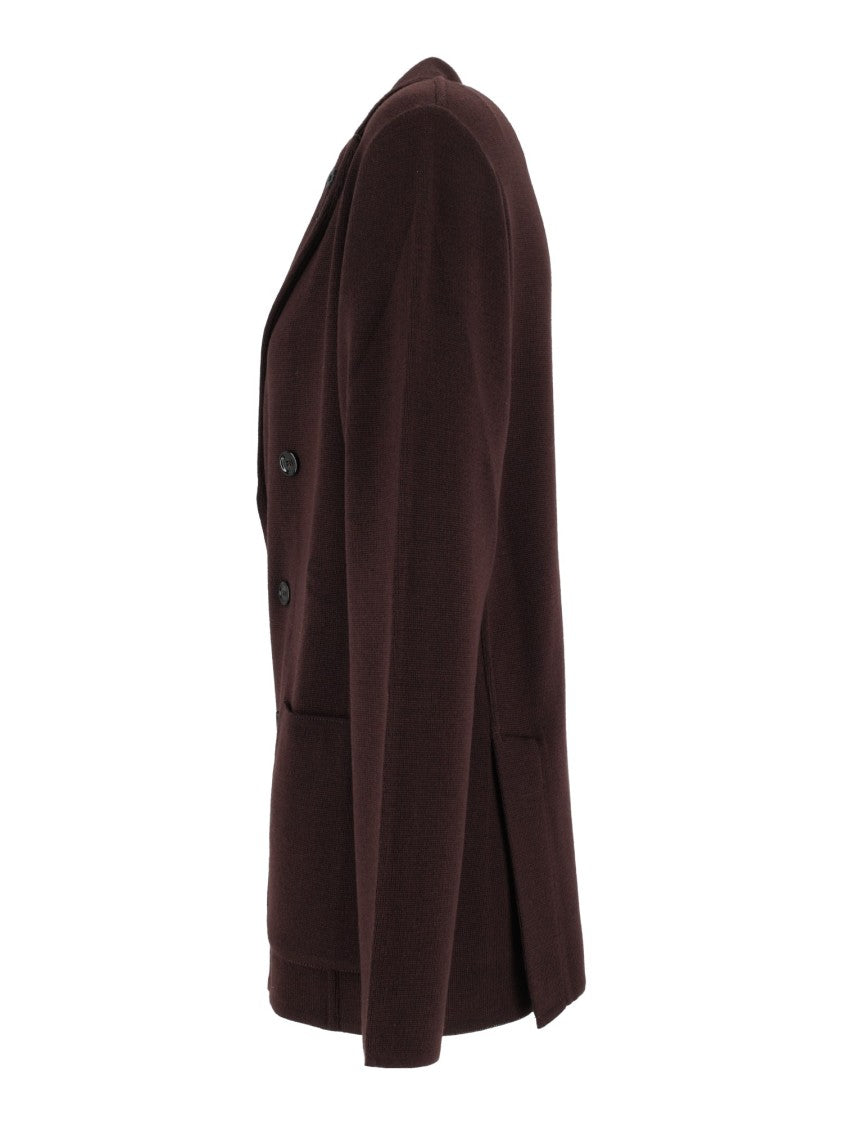 Lardini Double-Breasted Knitted Jacket