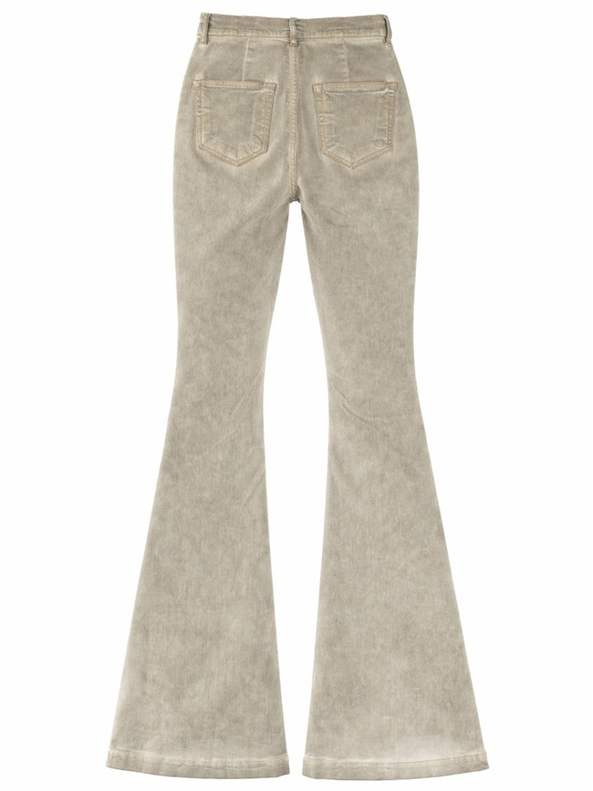 Drkshdw By Rick Owens Bolan High-Waisted Cotton Bootcut Jeans