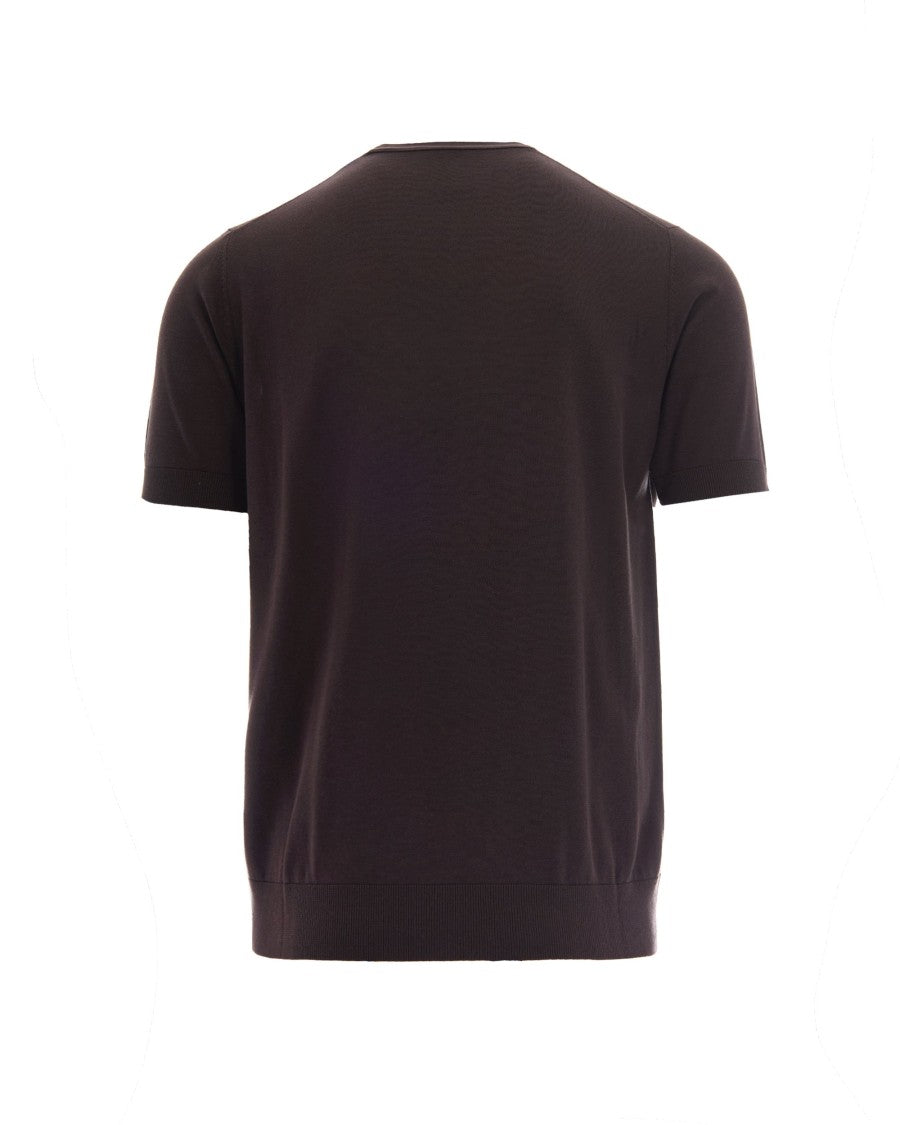 Paolo Pecora Brown Knit T-Shirt