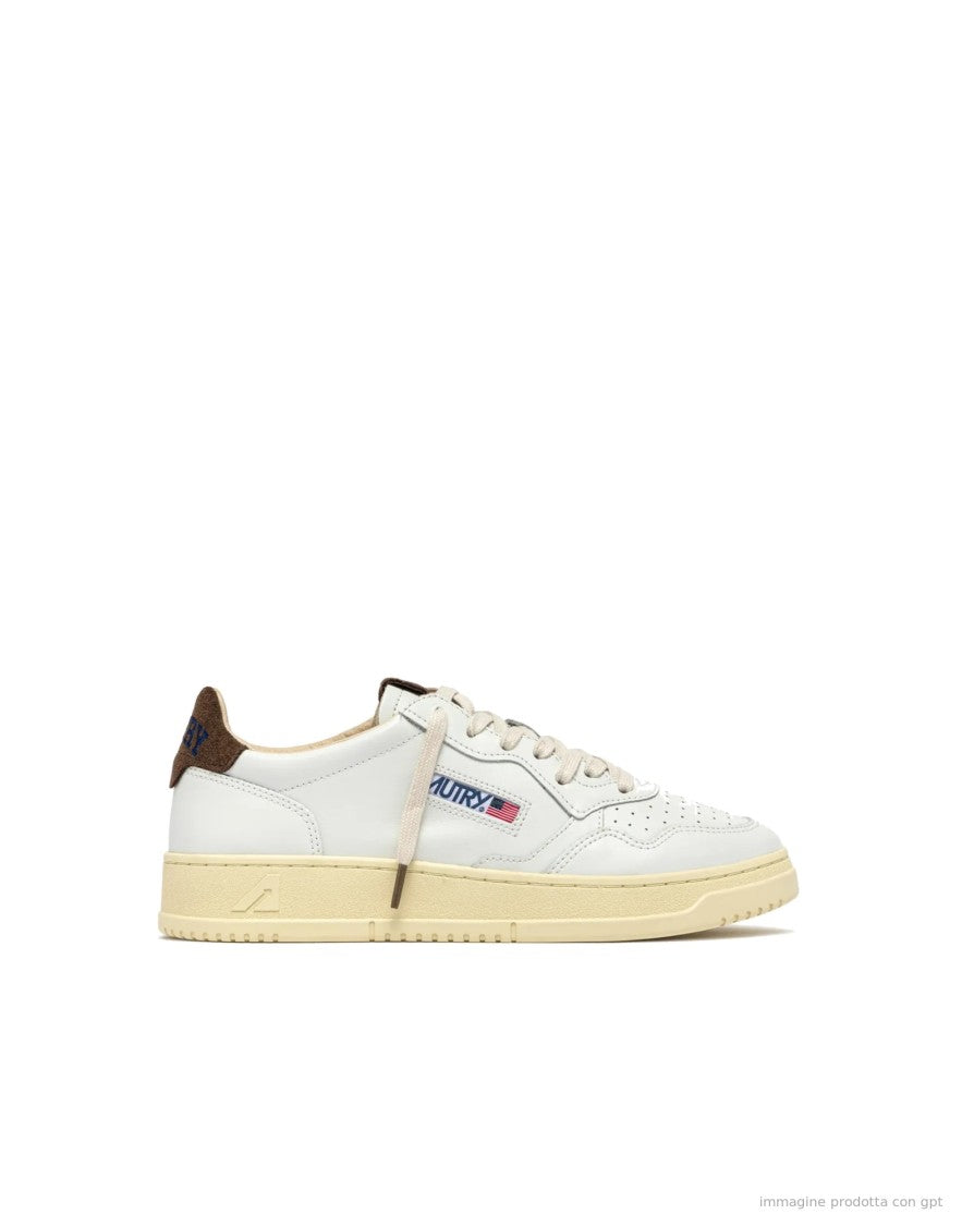 Autry White Leather Suede Medalist Sneakers