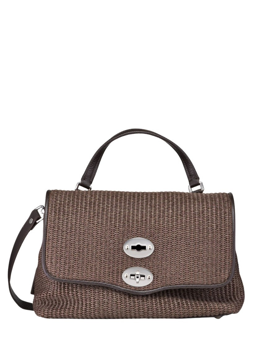 Zanellato Rich Brown Woven Texture Shoulder Bag